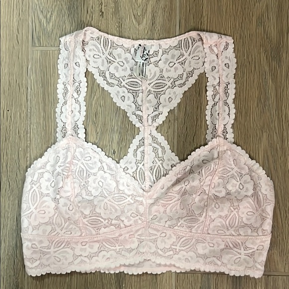 Free People Intimately Pink and Cream Lace Bralettes Bras Bundle Like New Medium - Picture 6 of 15